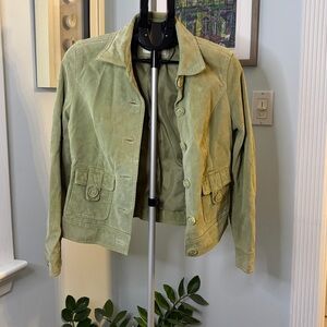 Vintage Cherokee Women's Lime Green Suede Jacket size M